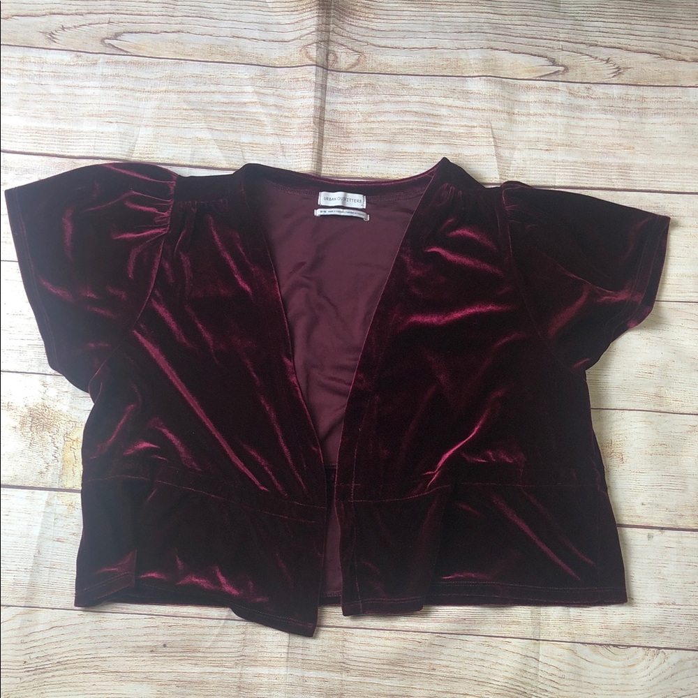 Urban Outfitters Velvet Maroon‎ Top